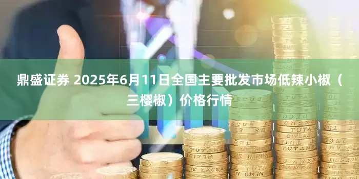 鼎盛证券 2025年6月11日全国主要批发市场低辣小椒（三樱椒）价格行情